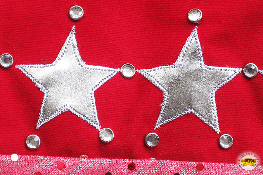 Hilason Western Horse Shoe Stars Show Barrel Racing Rodeo Saddle Blanket