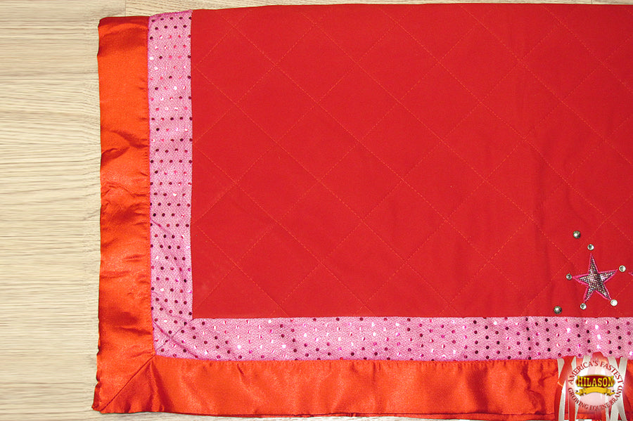 Hilason Western Horse Shoe Stars Show Barrel Racing Rodeo Saddle Blanket
