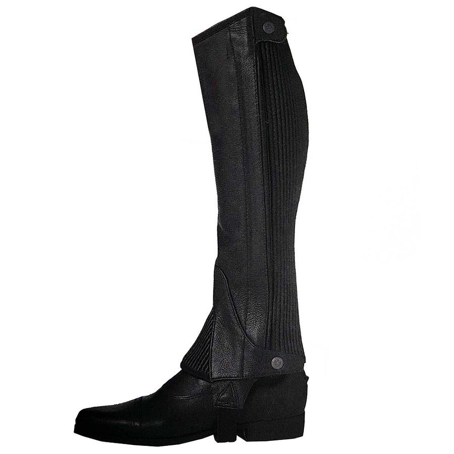 Tall C Ovation Child Half Chaps Pro Top Grain Black - Uhorse