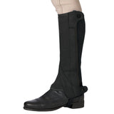 X Small Ovation Ladies Half Chaps Elite Amara Ribbed Black by Hilason – Cowboy and equestrian accessories
