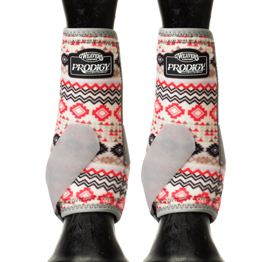 Small Prodigy Horse Athletic Sports Boots Front By Weaver Crimson Aztec