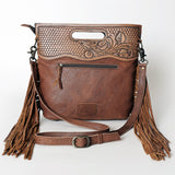 American Darling Clutch Hand Tooled Hair On Genuine Leather Women Bag Western Handbag Purse