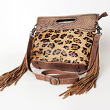 American Darling Clutch Hand Tooled Hair On Genuine Leather Women Bag Western Handbag Purse