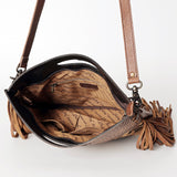 American Darling Clutch Hand Tooled Hair On Genuine Leather Women Bag Western Handbag Purse