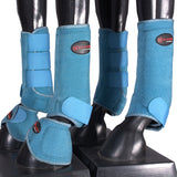 HILASON L M S Horse Front Rear Hind Leg Sport Boots & Bell Boots 6 Pack | Horse Leg Boots | Horse Jumping Boots | Horse Boots