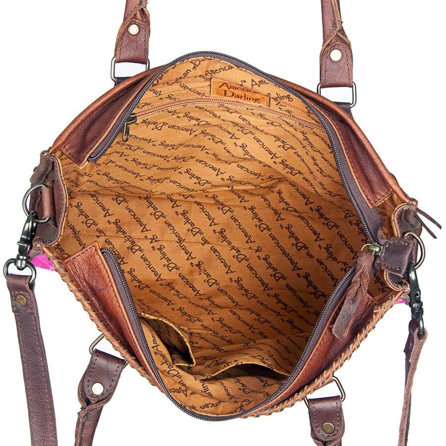American Darling Tote Hair On Genuine Leather Western Women Bag | Handbag Weekend Travel Bags