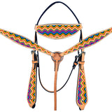 Western Horse Headstall Breast Collar Set American Leather Hilason