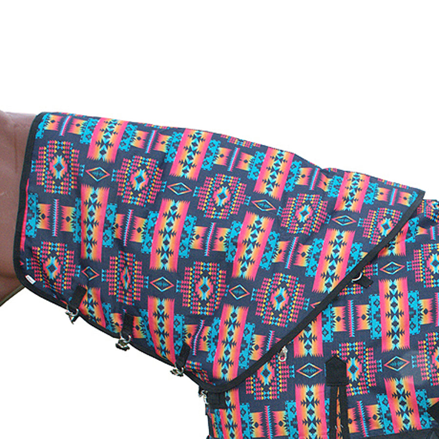 Colorful geometric patterned saddle blanket with nylon material - Uhorse