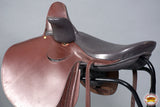 English Side Horse Riding Saddle Plain Brown Leather Hilason