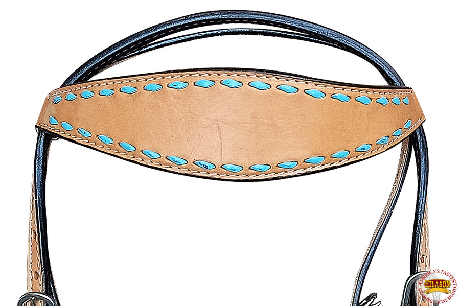 HILASON Western Horse Bridle Headstall Tack Tan American Leather