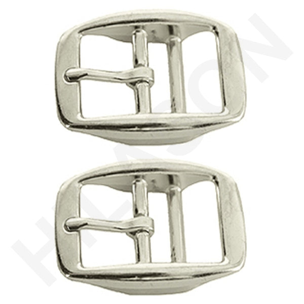3/4 In Die Cast Double Bar Buckle Nickel Plated - Uhorse