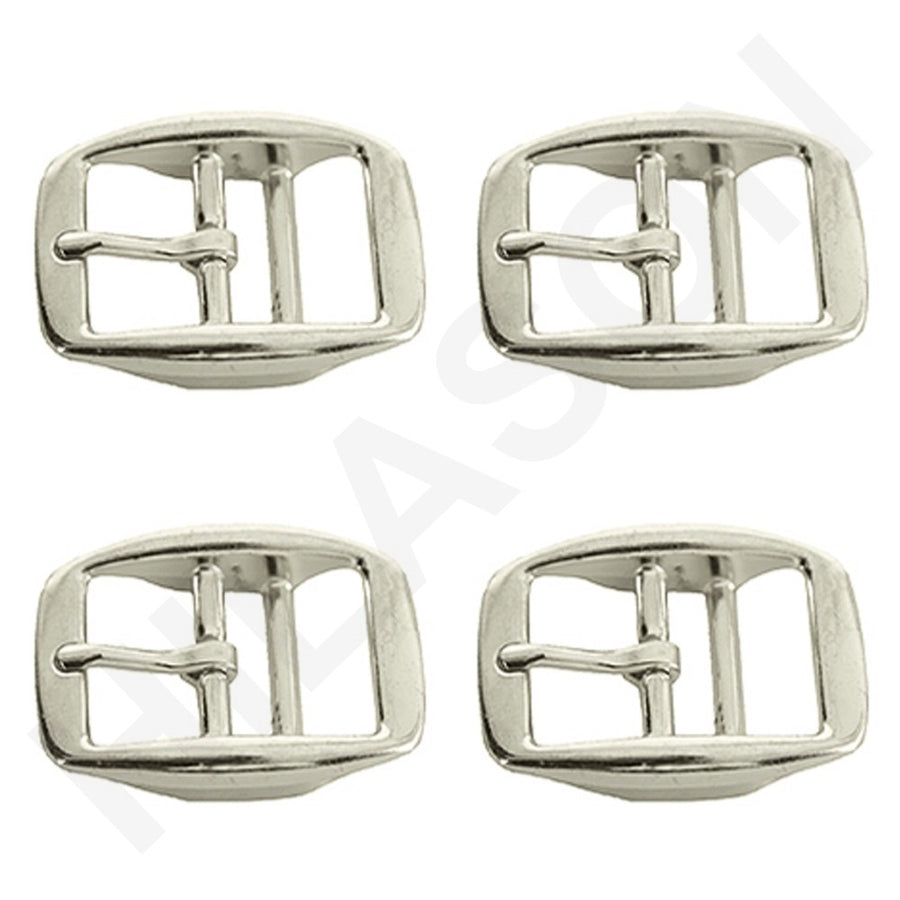 4 Pcs. 3/4 In Die Cast Double Bar Buckle Nickel Plated - Uhorse