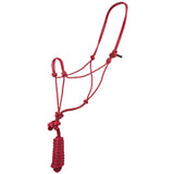 8 Ft Hilason Horse Halter Basic Poly Rope With Lead Burgundy