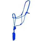 8 Ft Hilason Horse Halter Basic Poly Rope With Lead Blue