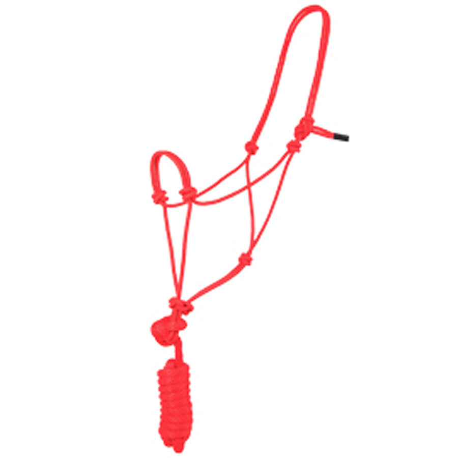 Red nylon halter with lead rope - Uhorse