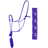 8 Ft Hilason Horse Halter Knotted Basic Poly Rope With Lead Purple
