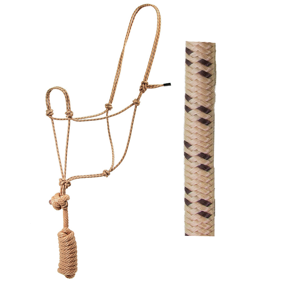Rope halter with woven lead rope - Uhorse