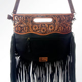 American Darling Clutch Hand Tooled Hair On Genuine Leather Women Bag Western Handbag Purse