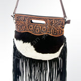 American Darling Clutch Hand Tooled Hair On Genuine Leather Women Bag Western Handbag Purse