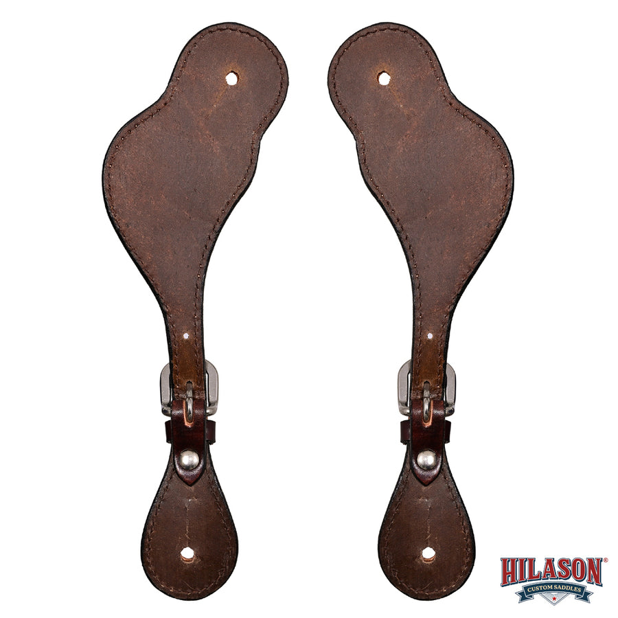 HILASON Hand-Tooled Leather Spur Straps for Men & Women – Western Design, Adjustable Fit