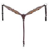 Hilason Western Horse Breast Collar Tack American Leather Sunflower - Uhorse