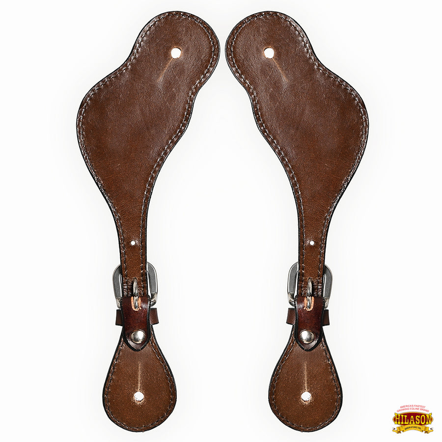 HILASON Hand-Tooled Leather Spur Straps for Men & Women – Western Design, Adjustable Fit