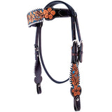 HILASON Western Horse Headstall American Leather Floral