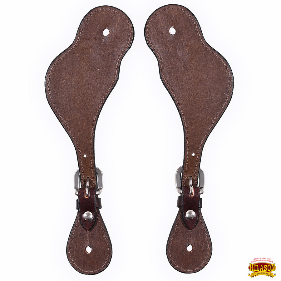 HILASON Hand-Tooled Leather Spur Straps for Men & Women – Western Design, Adjustable Fit