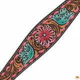 HILASON Western Horse Headstall Breast Collar American Leather Floral Carving | Tack for Horses