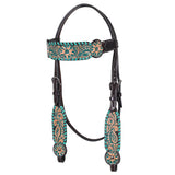 HILASON Western Horse Headstall & Breast Collar American Leather Hand Carving