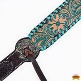 HILASON Western Horse Headstall Breast Collar Tack American Leather Floral Carving | Tack for Horses