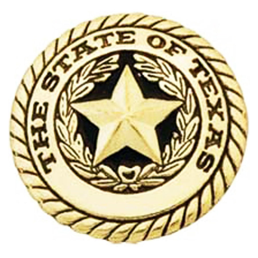 Pack Of 8 1-1/4 In Western Texas Seal Concho Round Shape Brass Plated - Uhorse