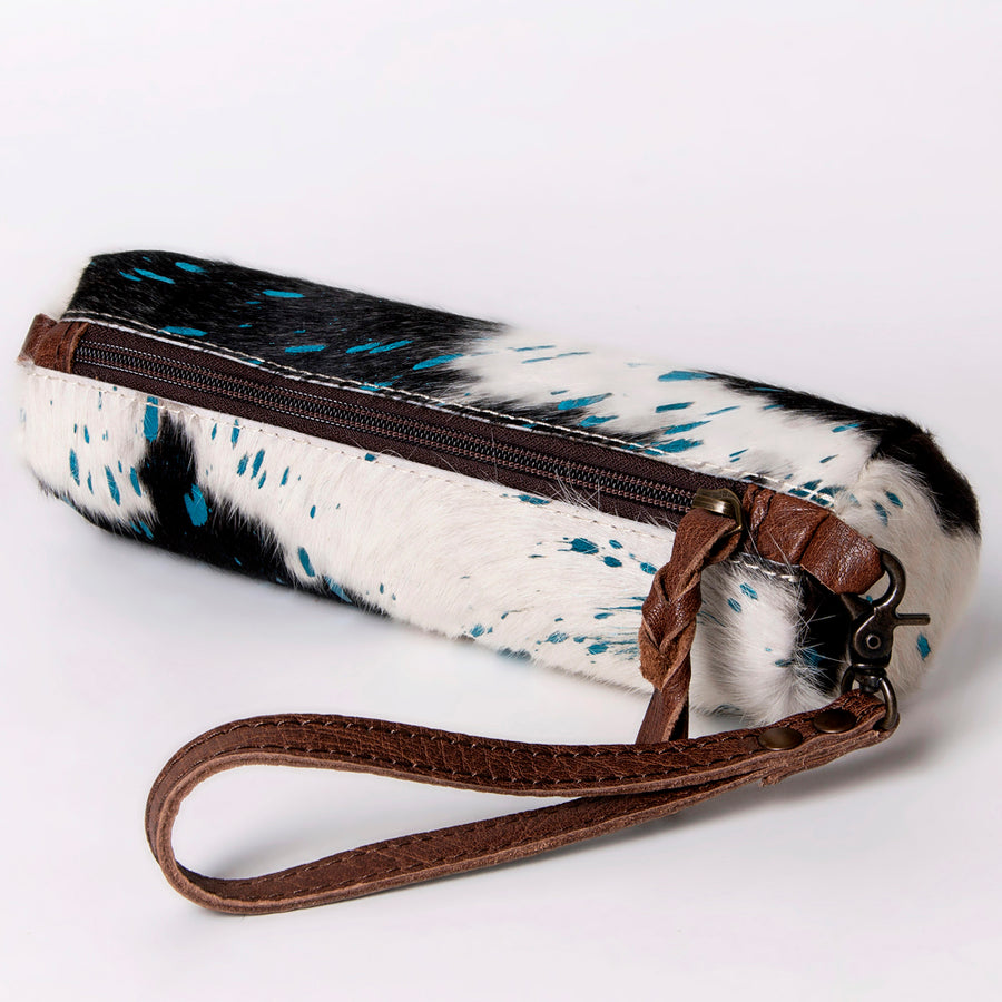American Darling Hair-On Cowhide Wristlet Bag - Hilason
