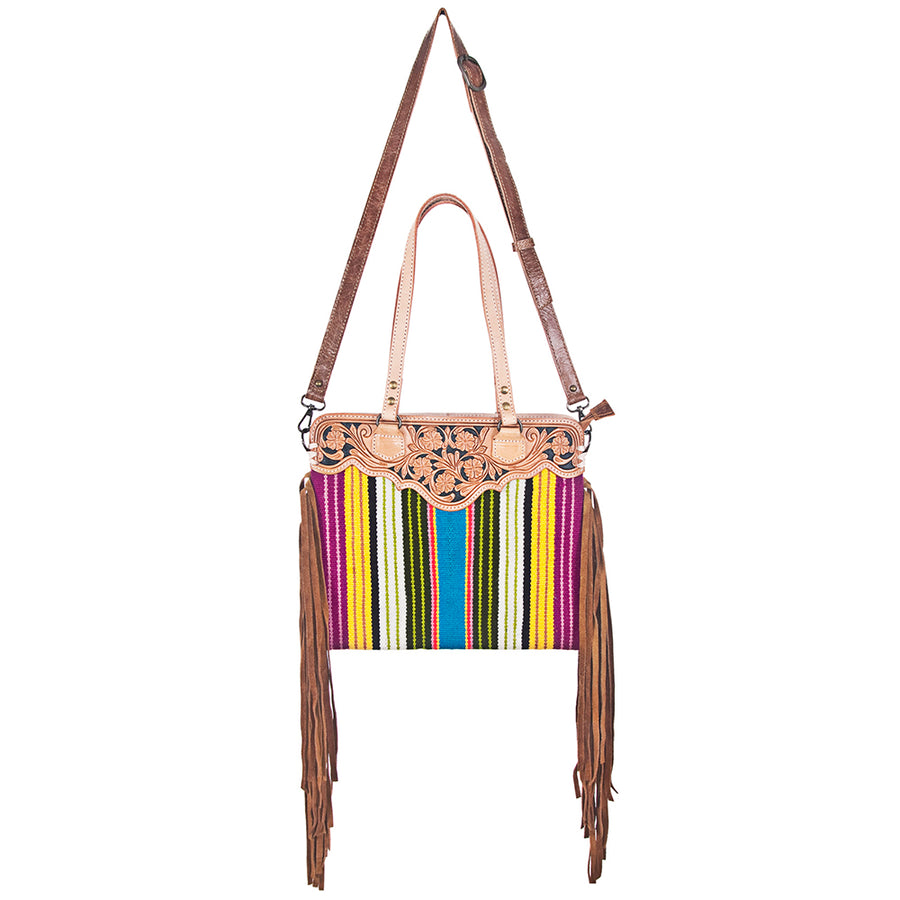 American Darling Cross Body Hand Tooled Hair on-Genuine Leather Western Women Bag Handbag Purse | Crossbody for Cute
