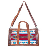American Darling Duffel Bag, Hair-On Cowhide and Genuine Leather, Large Western Travel Tote, Vegetable-Tanned Full Grain Leather