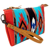 American Darling Wristlet Bag Handcrafted from Floral Embossed Damascus Genuine Leather with YKK Zipper and Wrist Strap