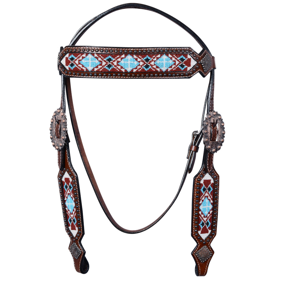 HILASON Western Horse Headstall American Leather Brown | Bridle