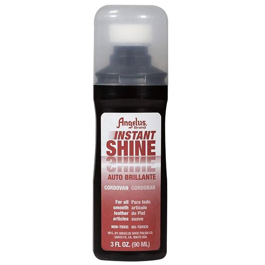 Black leather shoe polish bottle with spray applicator - Uhorse