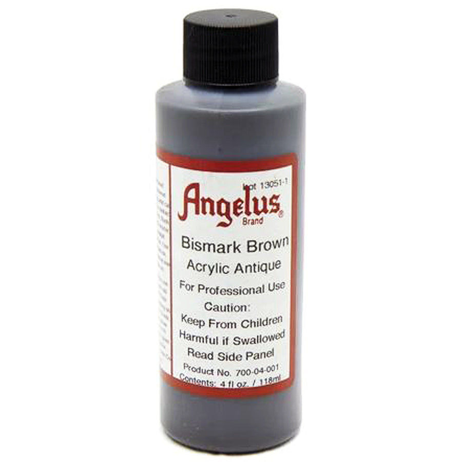 Angelus Bismark Brown Acrylic Antique paint bottle - Uhorse