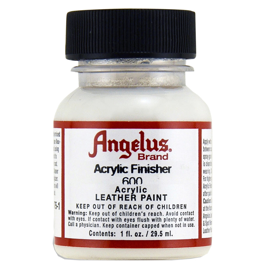 Acrylic leather paint finisher, cream colored bottle - Uhorse