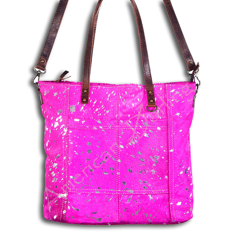 American Darling Hair-on Cowhide Western Tote Bag - Genuine Leather - Uhorse