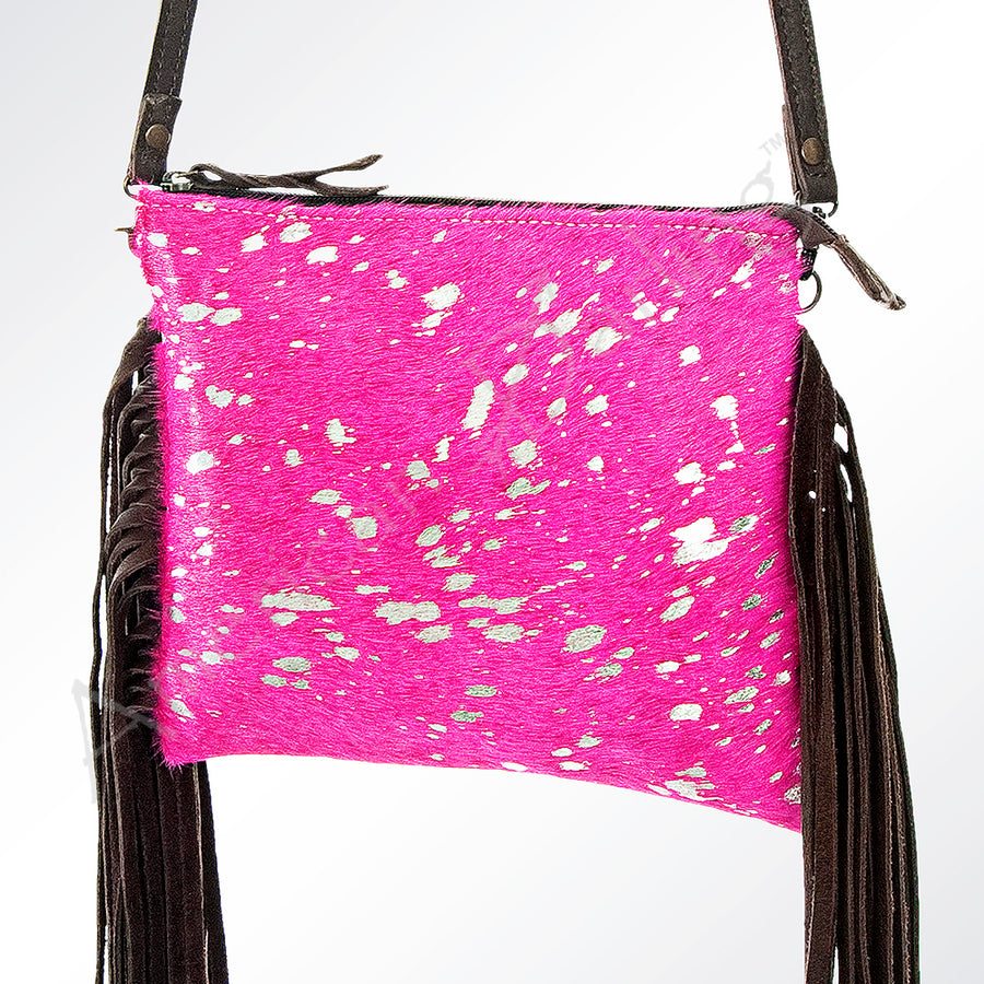 American Darling ADBG109PKACSLFRNG Small Crossbody Hair-On Genuine by Hilason – Cowboy and equestrian accessories