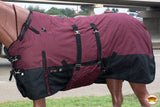 Hilason 1200D Ripstop Waterproof Turnout Winter Horse Blanket Wine