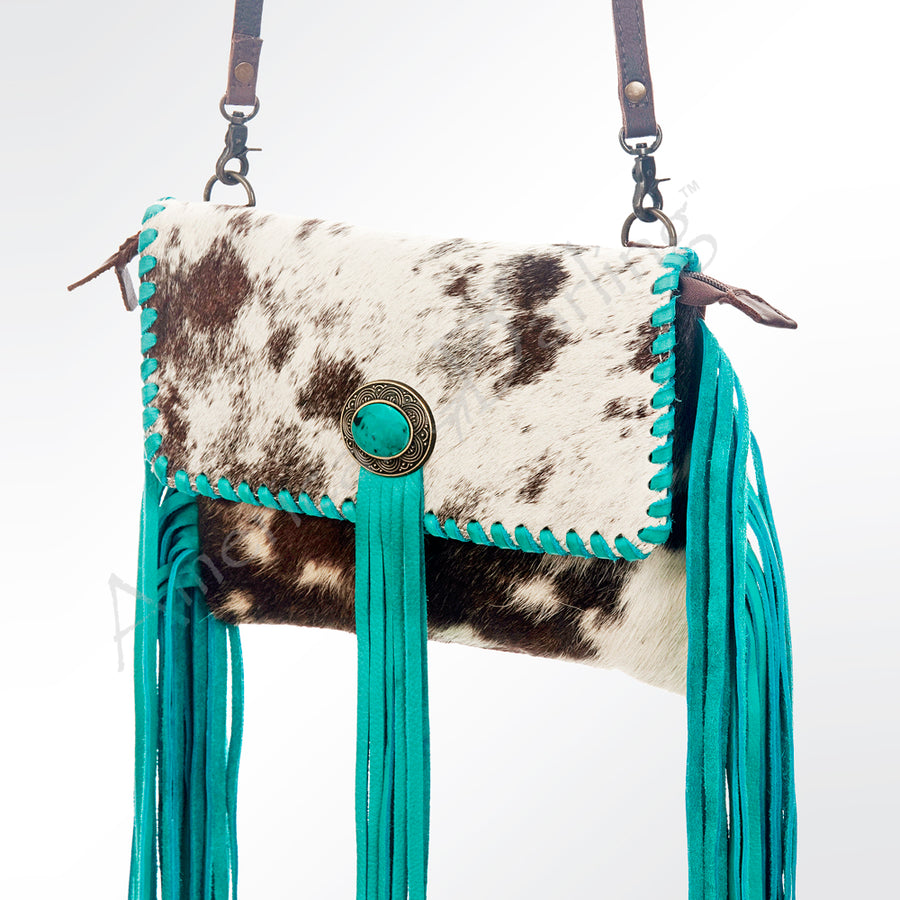 American Darling ADBG398BRW Hair On Genuine Leather Women Bag W. by Hilason – Cowboy and equestrian accessories