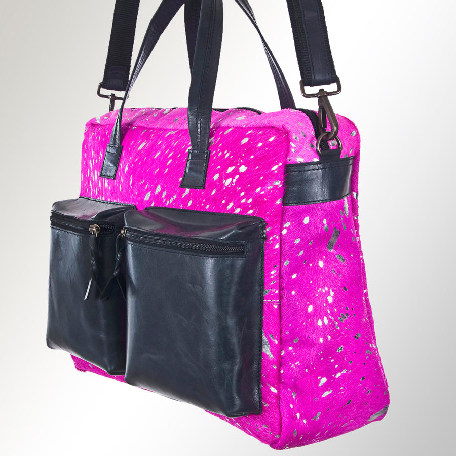 American Darling Tote Bag - Handcrafted Hair-On Cowhide and Western Leather Bag - Uhorse