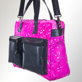 American Darling Duffel Hair On Genuine Leather Western Women Bag | Handbag | Leather Duffle Bag | Weekend Bag | Travel Duffel Bags | Duffel Bag for Women | Leather Duffle Bag