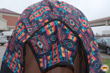 Hilason 600D Winter Waterproof Horse Turnout Blanket Belly Wrap Black Aztec