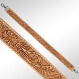 American Darling ADBT101-48 Hand Tooled Genuine Leather Crossbody Handle Strap For Bags