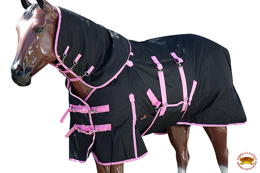 HILASON 1200D Waterproof Winter Horse Blanket Neck Cover Belly Wrap | Turnout Blankets for Horses