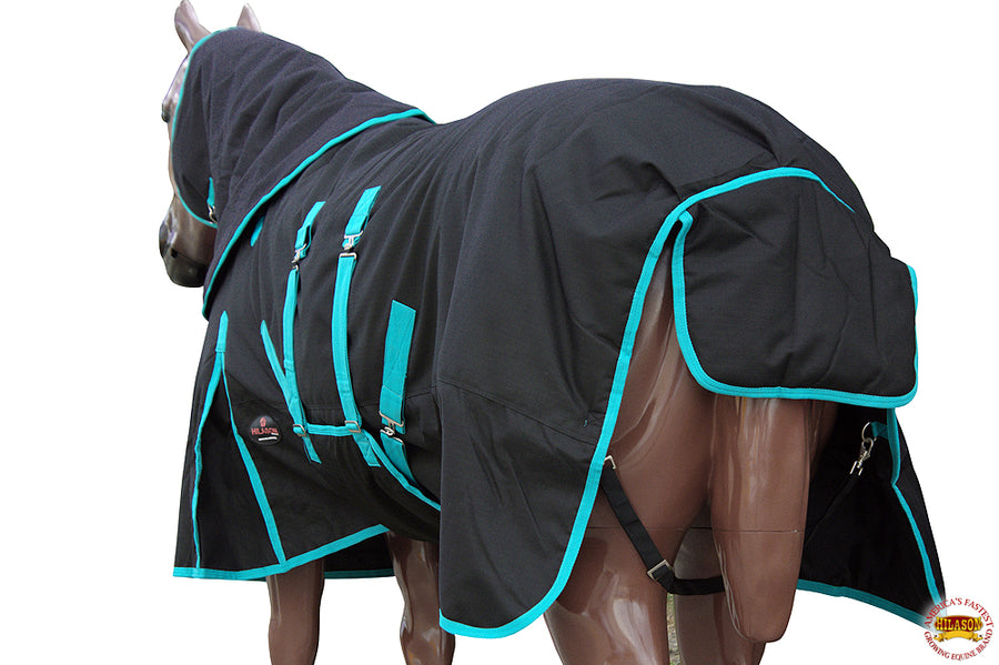 HILASON 1200D Waterproof Winter Horse Blanket Neck Cover Belly Wrap | Turnout Blankets for Horses